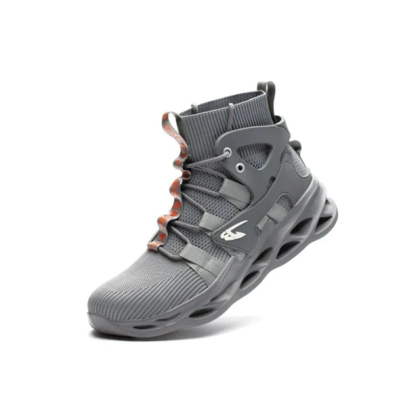 SHOPIFO Steel Toed Boots 779 Gray