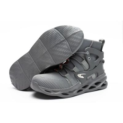 SHOPIFO Steel Toed Boots 779 Gray