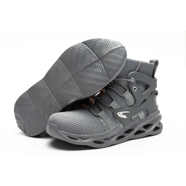 SHOPIFO Steel Toed Boots 779 Gray