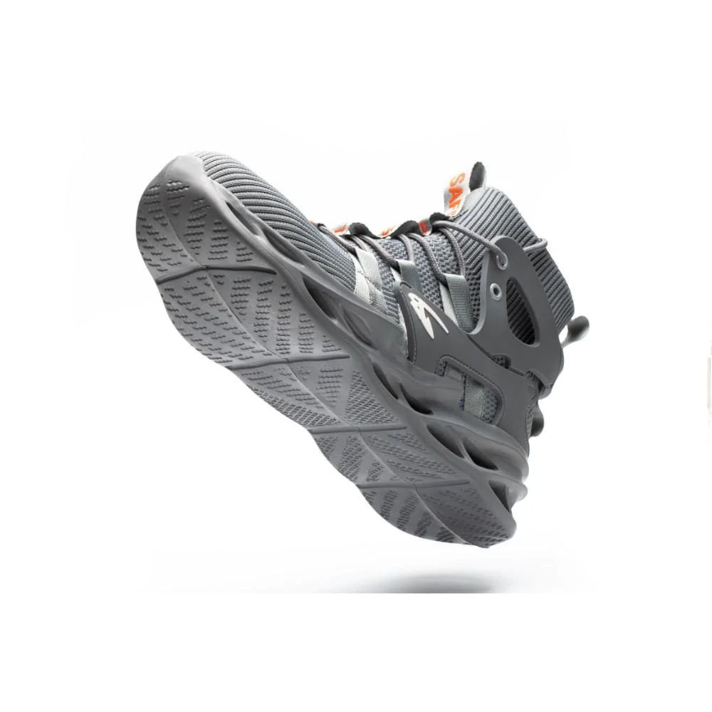 SHOPIFO Steel Toed Boots 779 Gray