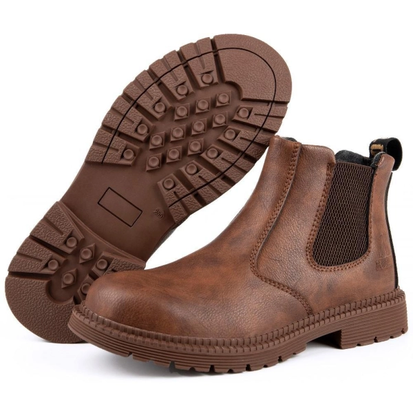 SHOPIFO Zeal Worker Boots 815 Brown