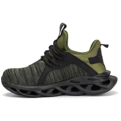 SHOPIFO Rhino Steel Toe Shoes 808 Green