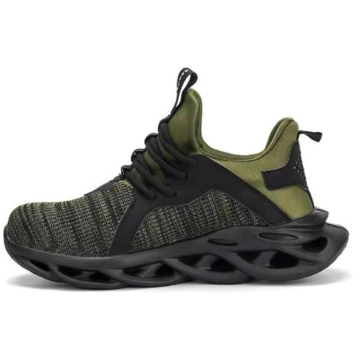 SHOPIFO Rhino Steel Toe Shoes 808 Green