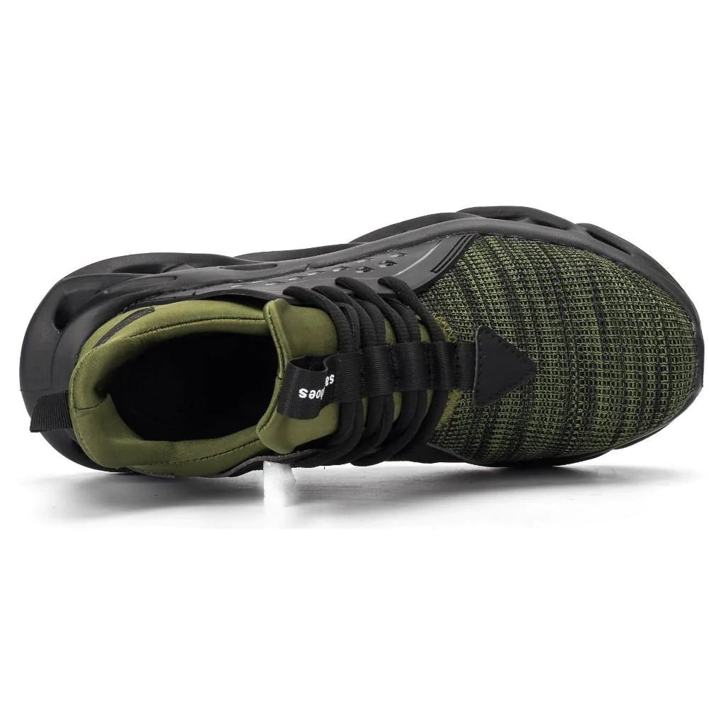 SHOPIFO Rhino Steel Toe Shoes 808 Green