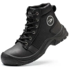 SHOPIFO Thunder Leather Work Boots 009 Black
