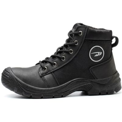 SHOPIFO Thunder Leather Work Boots 009 Black