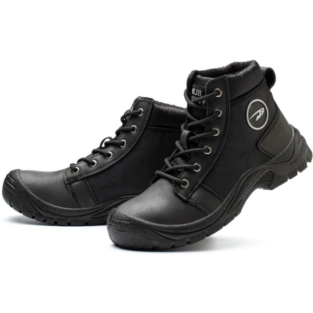 SHOPIFO Thunder Leather Work Boots 009 Black