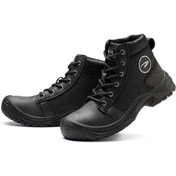 SHOPIFO Thunder Leather Work Boots 009 Black