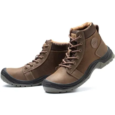 SHOPIFO Thunder Leather Work Boots 009 Brown