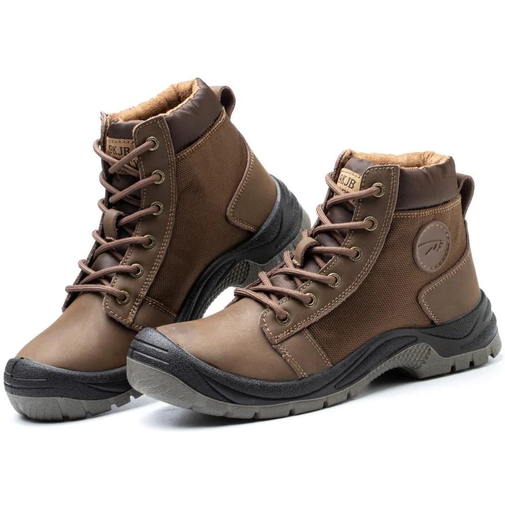 SHOPIFO Thunder Leather Work Boots 009 Brown