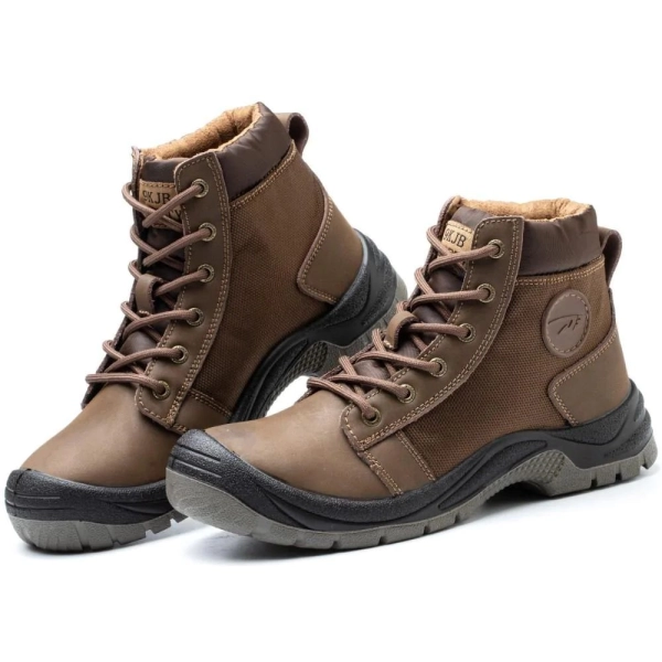 SHOPIFO Thunder Leather Work Boots 009 Brown