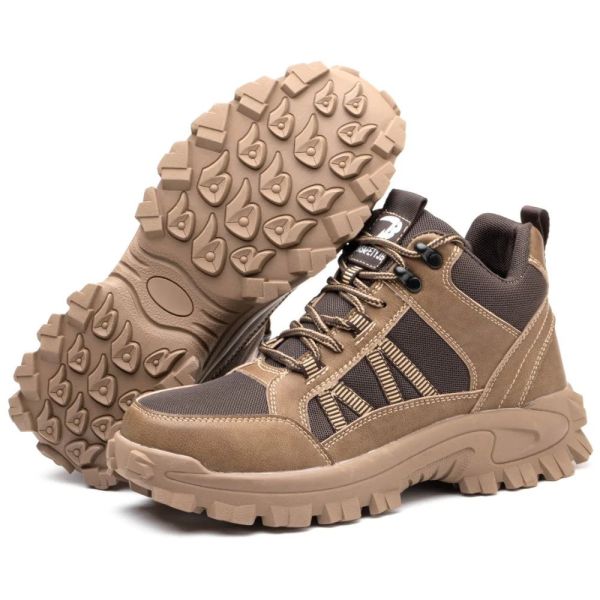 SHOPIFO Zeal Worker Boots 665 Brown