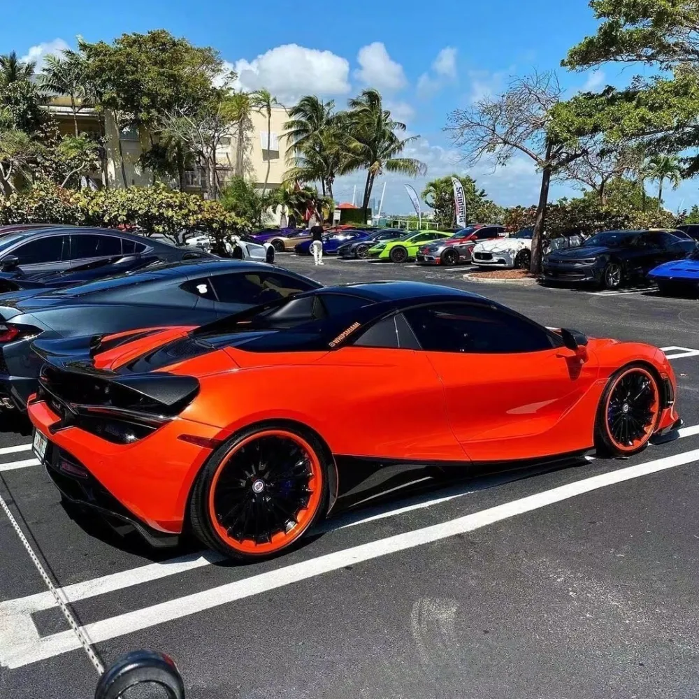 Ravoony Plus Fluorescent Orange Car Vinyl Wrap