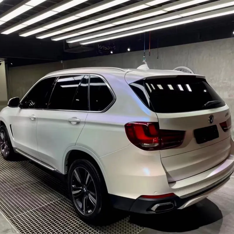 Ravoony Plus Matte Diamond Blue White Car Wrap