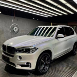 Ravoony Plus Matte Diamond Blue White Car Wrap