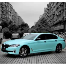 Pure Metal Tiffany Blue Car Wrap