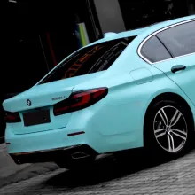 Pure Metal Tiffany Blue Car Wrap