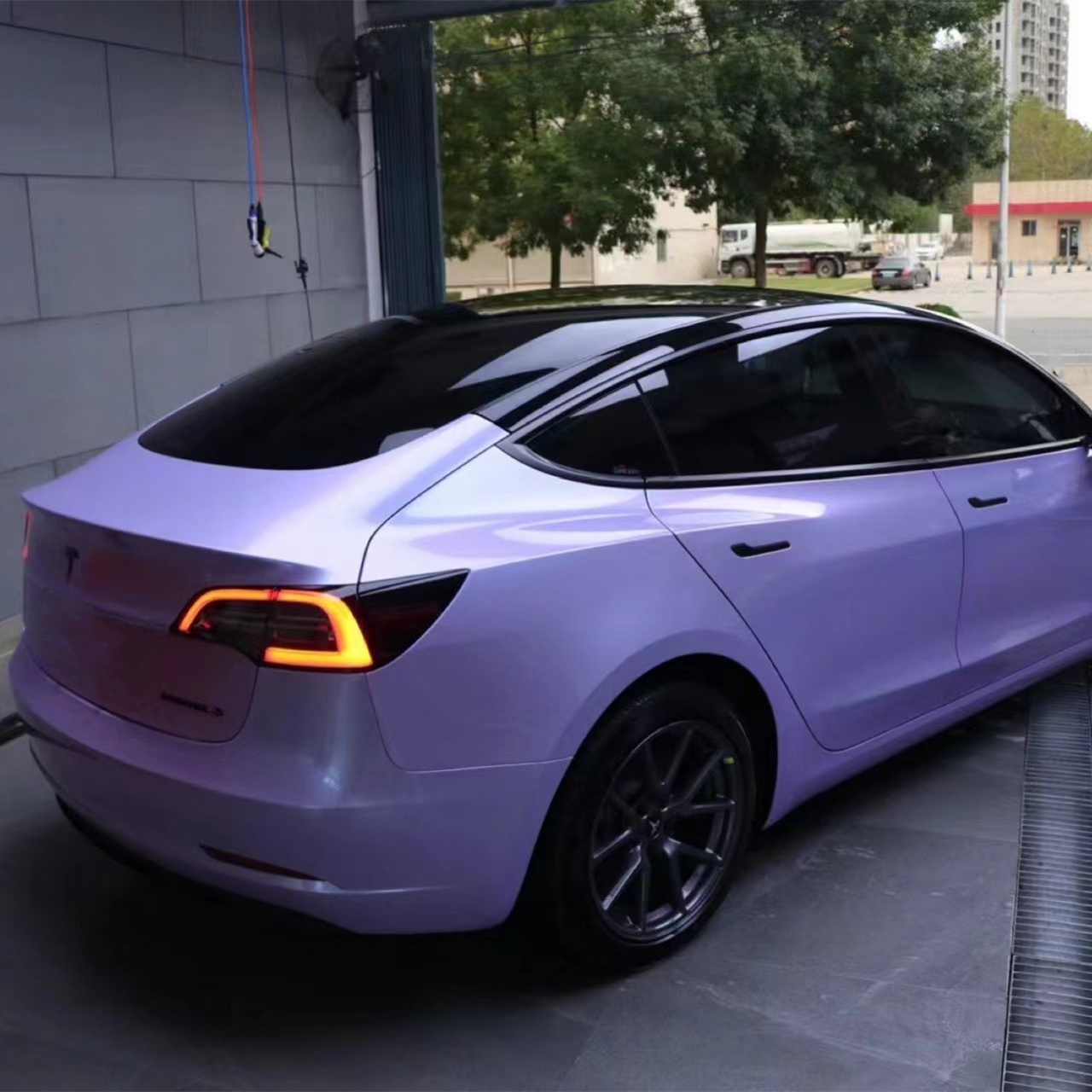 Best Ravoony Twin Silver Purple Car Vinyl Wrap - ravoony.com