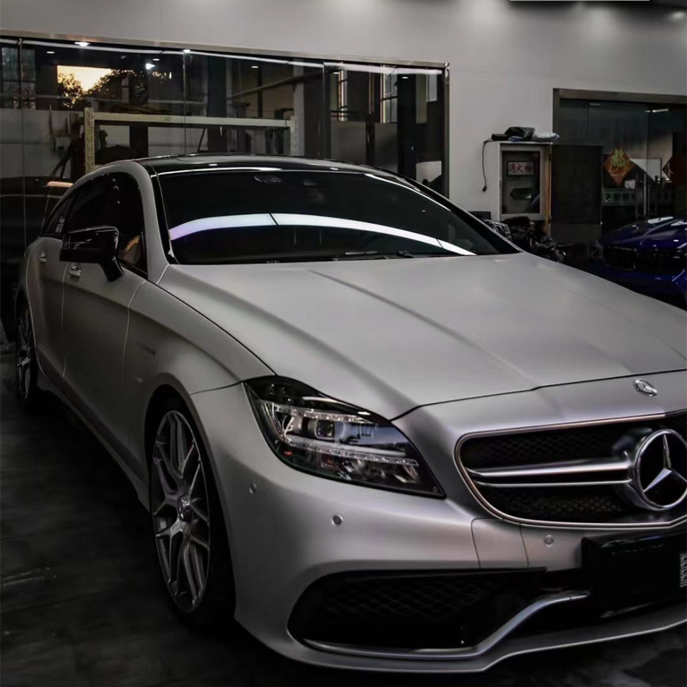   Ravoony Plus Ultimate Flat Silver Car Vinyl Wrap