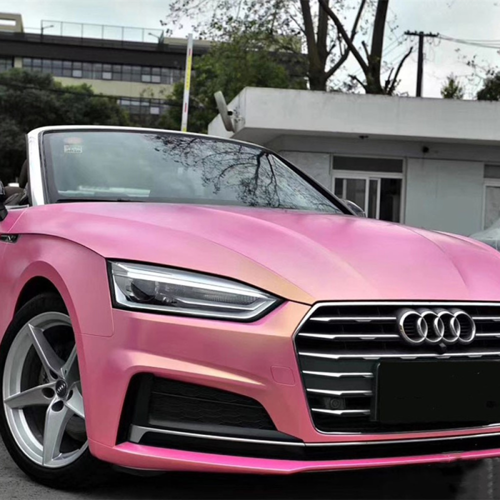 Ravoony Plus Chameleon Car Wrap-Matte Diamond Gold Pink