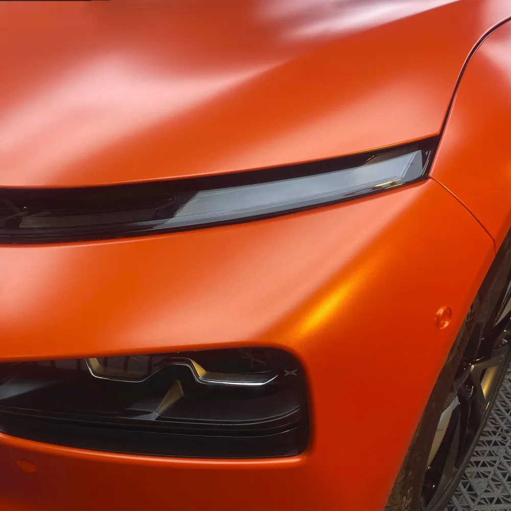 Ravoony Plus Pure Metal Orange Car Vinyl Wrap