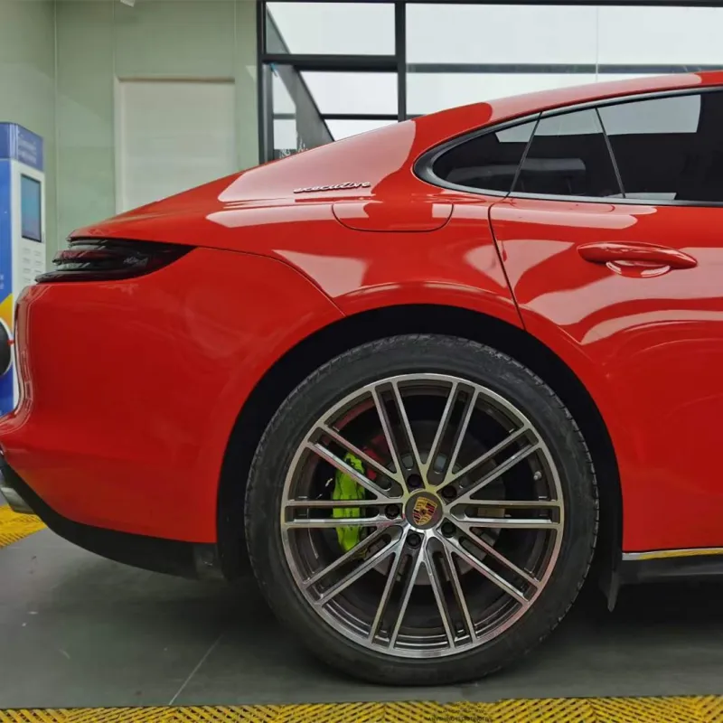 Ravoony Glossy Porsche Orange Car Vinyl Wrap