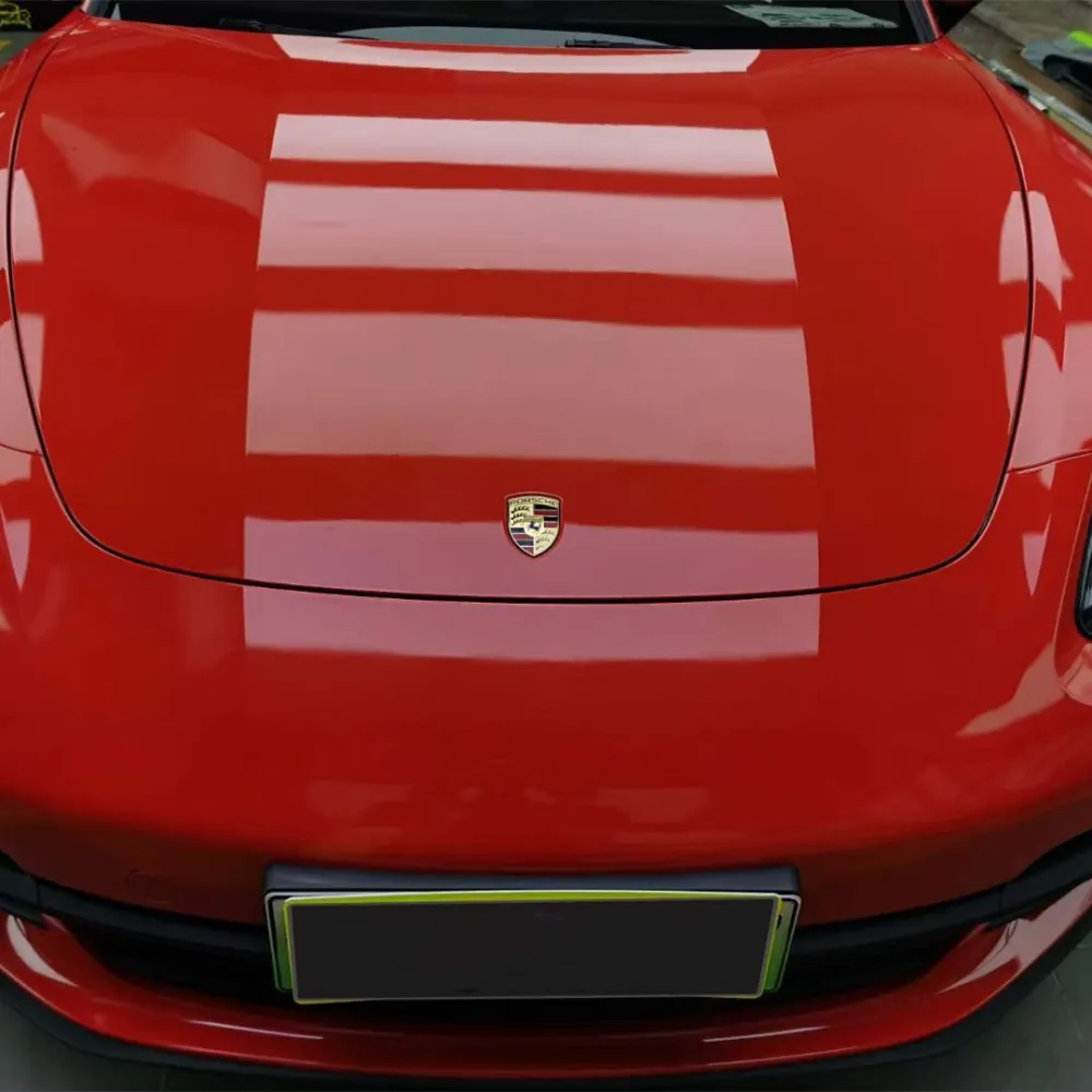 Ravoony Plus Glossy Porsche Orange Car Vinyl Wrap