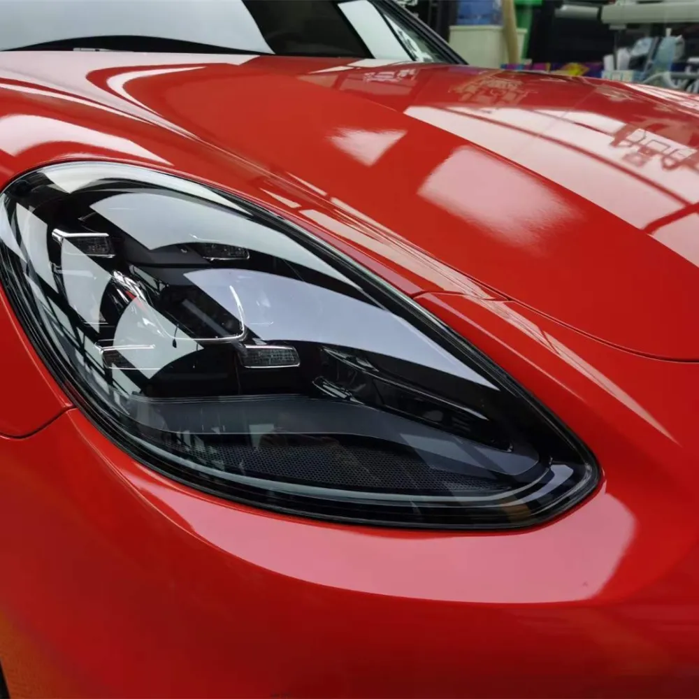 Ravoony Plus Glossy Porsche Orange Car Vinyl Wrap