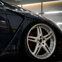 Gloss Metallic Black Car Vinyl Wrap