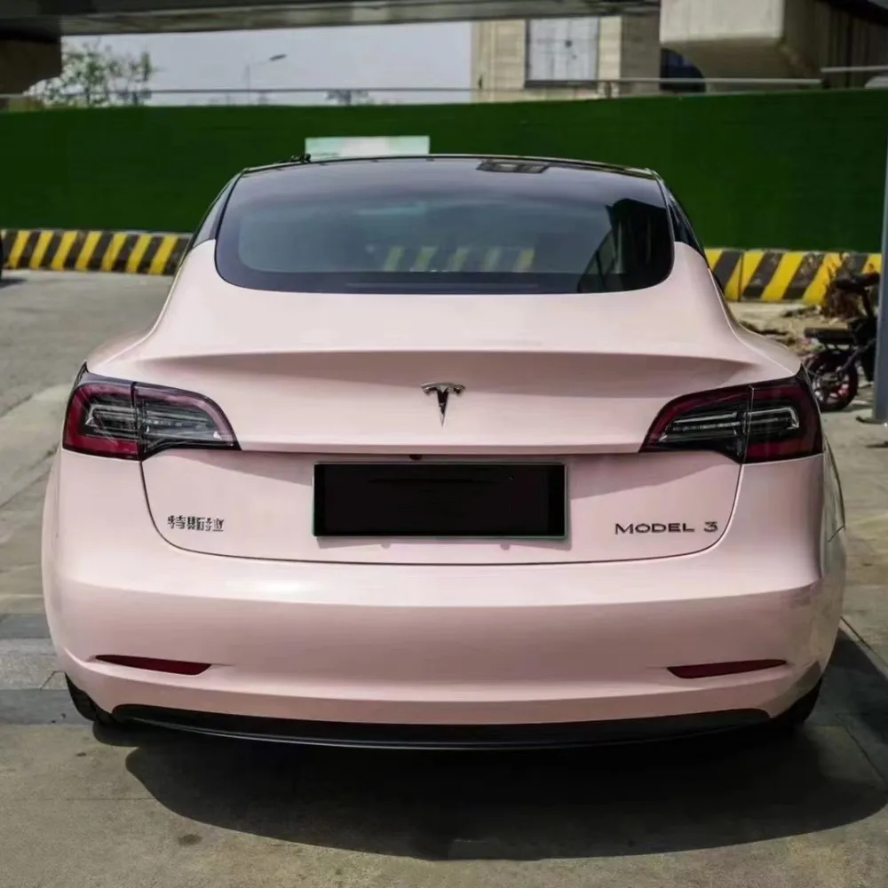 Ravoony Plus PET Glossy Baby Pink Car Vinyl Wrap