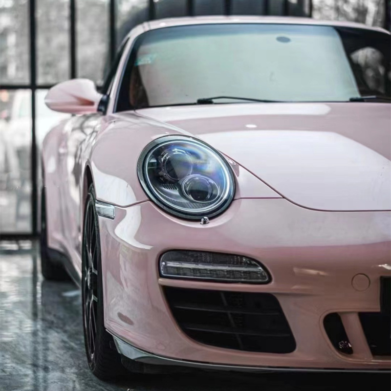 Glossy Baby Pink Car Vinyl Wrap