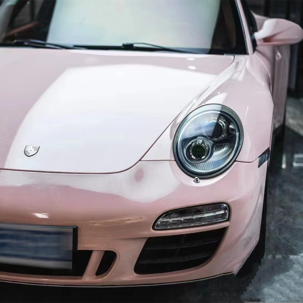 Ravoony Plus PET Glossy Baby Pink Car Vinyl Wrap