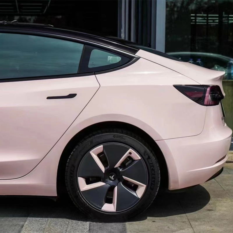 Glossy Baby Pink Car Vinyl Wrap