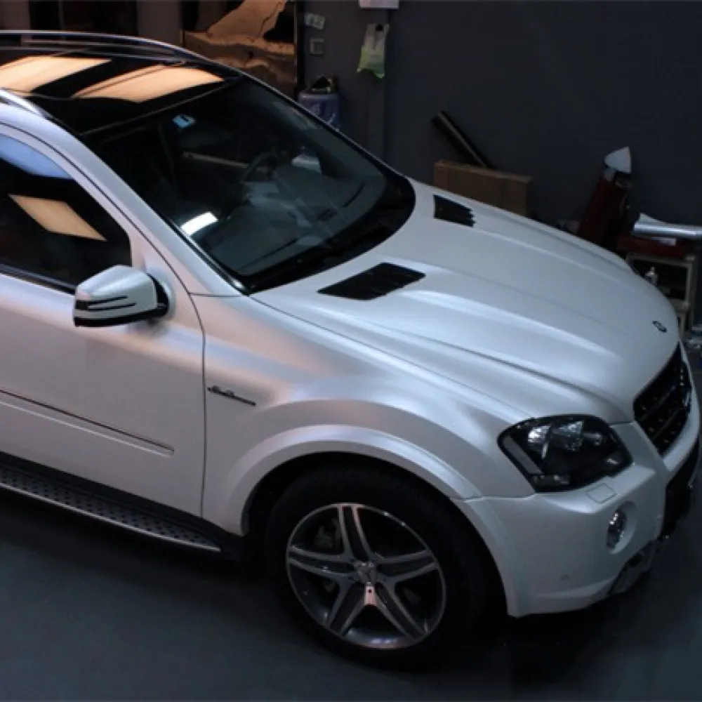 Ravoony Plus Pure Metal White Car Vinyl Wrap