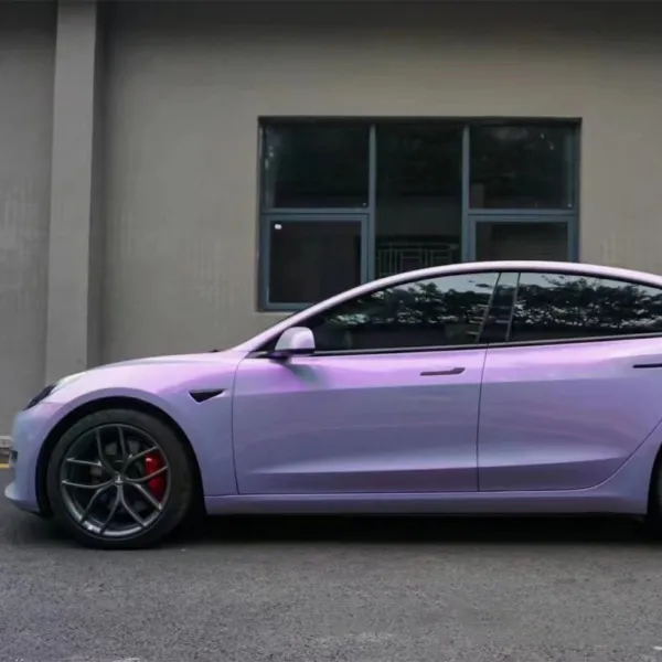 Explore the unique style of grey purple car wrap