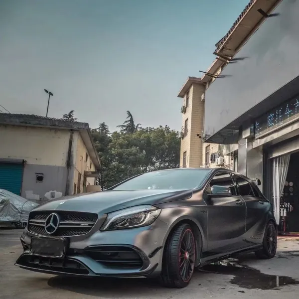 Ravoony Ultra-Matte Blue Grey Car Wrap