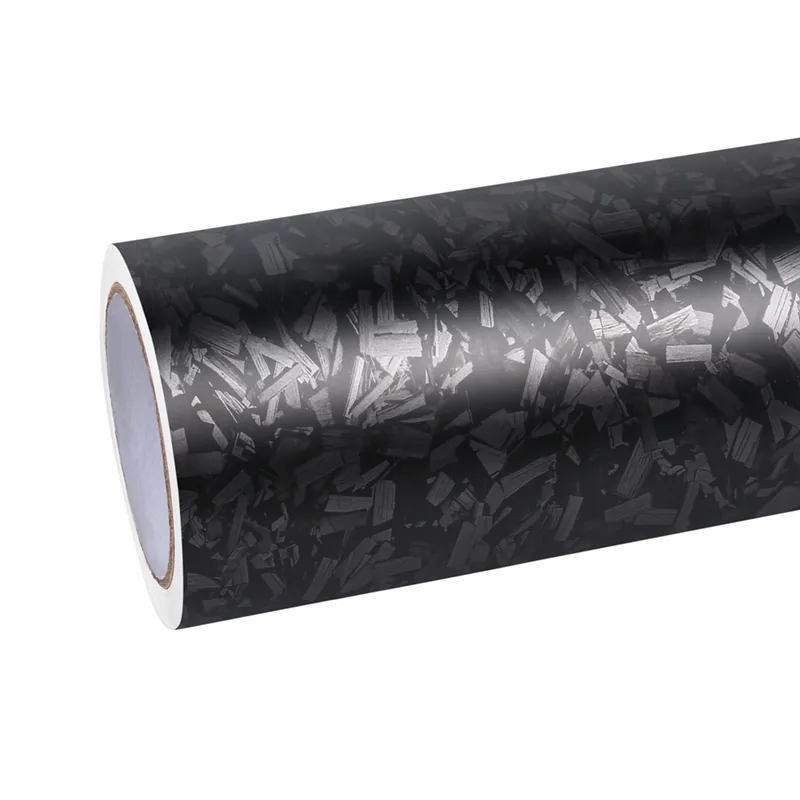 Ravoony Plus Matte Carbon Fiber Forging Black Vinyl Wrap