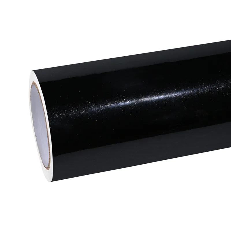 Ravoony Plus Gloss Metallic Black Car Vinyl Wrap