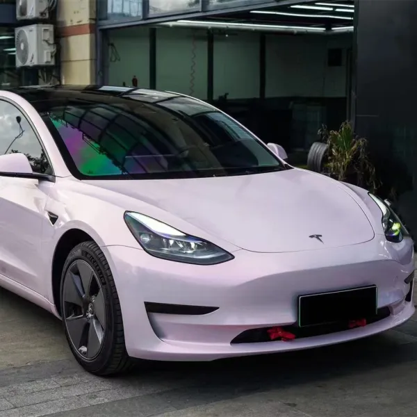 Ravoony PET Flower Pink Car Wrap