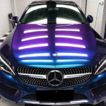 Ravoony Plus Purple And Blue Chameleon Car Wrap
