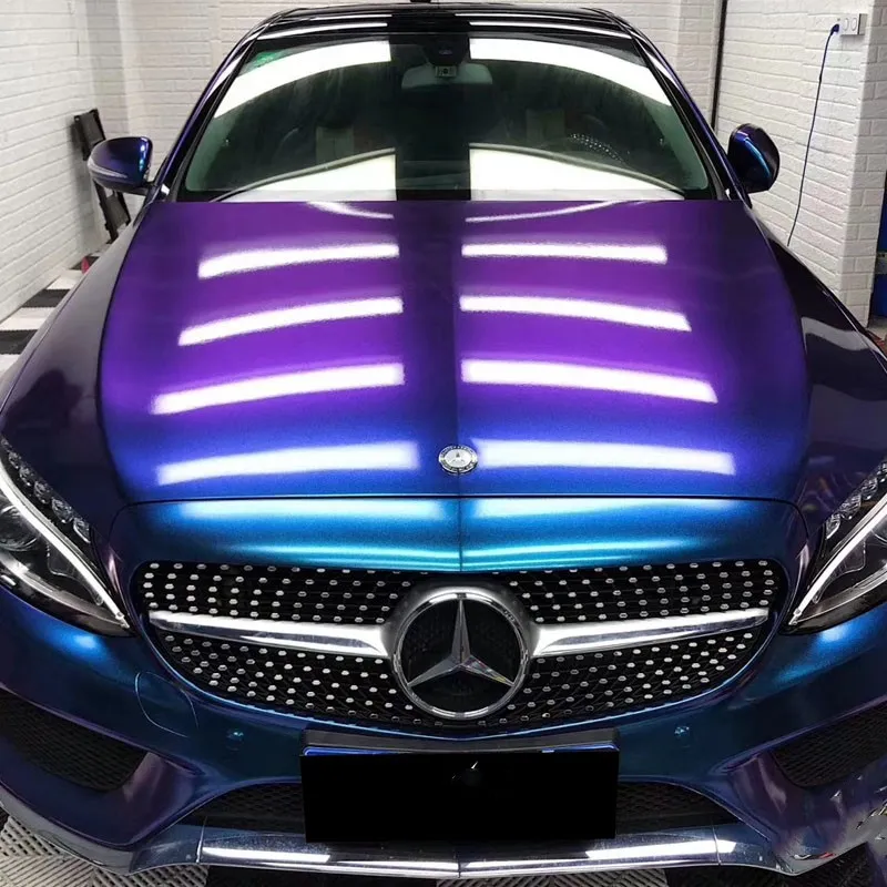 Ravoony Plus Purple And Blue Chameleon Car Wrap