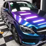 Ravoony Plus Purple And Blue Chameleon Car Wrap