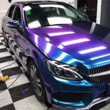 Purple And Blue Chameleon Car Wrap
