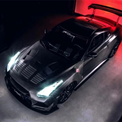 Ravoony Plus Metallic Brushed Black Car Vinyl Wrap 02