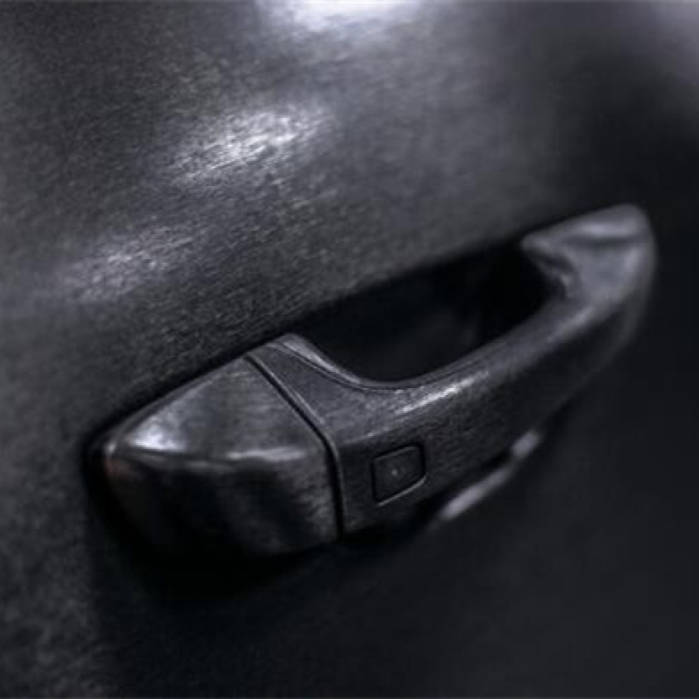 Ravoony Plus Metallic Brushed Black Car Vinyl Wrap