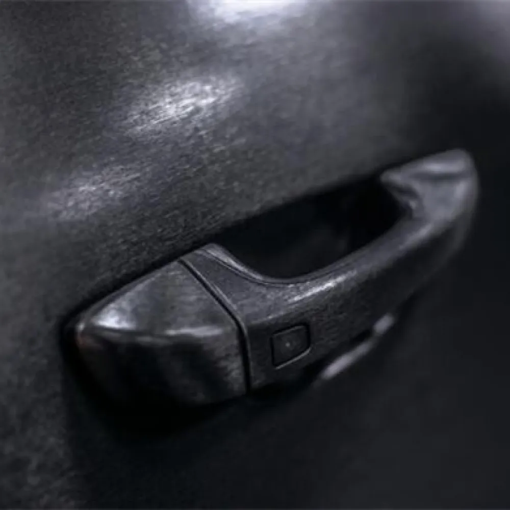 Ravoony Plus Metallic Brushed Black Car Vinyl Wrap