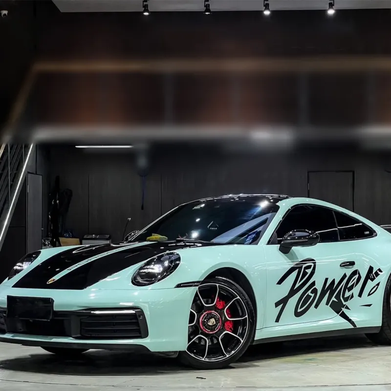 Ravoony Plus Glossy Cragginess Green Car Vinyl Wrap