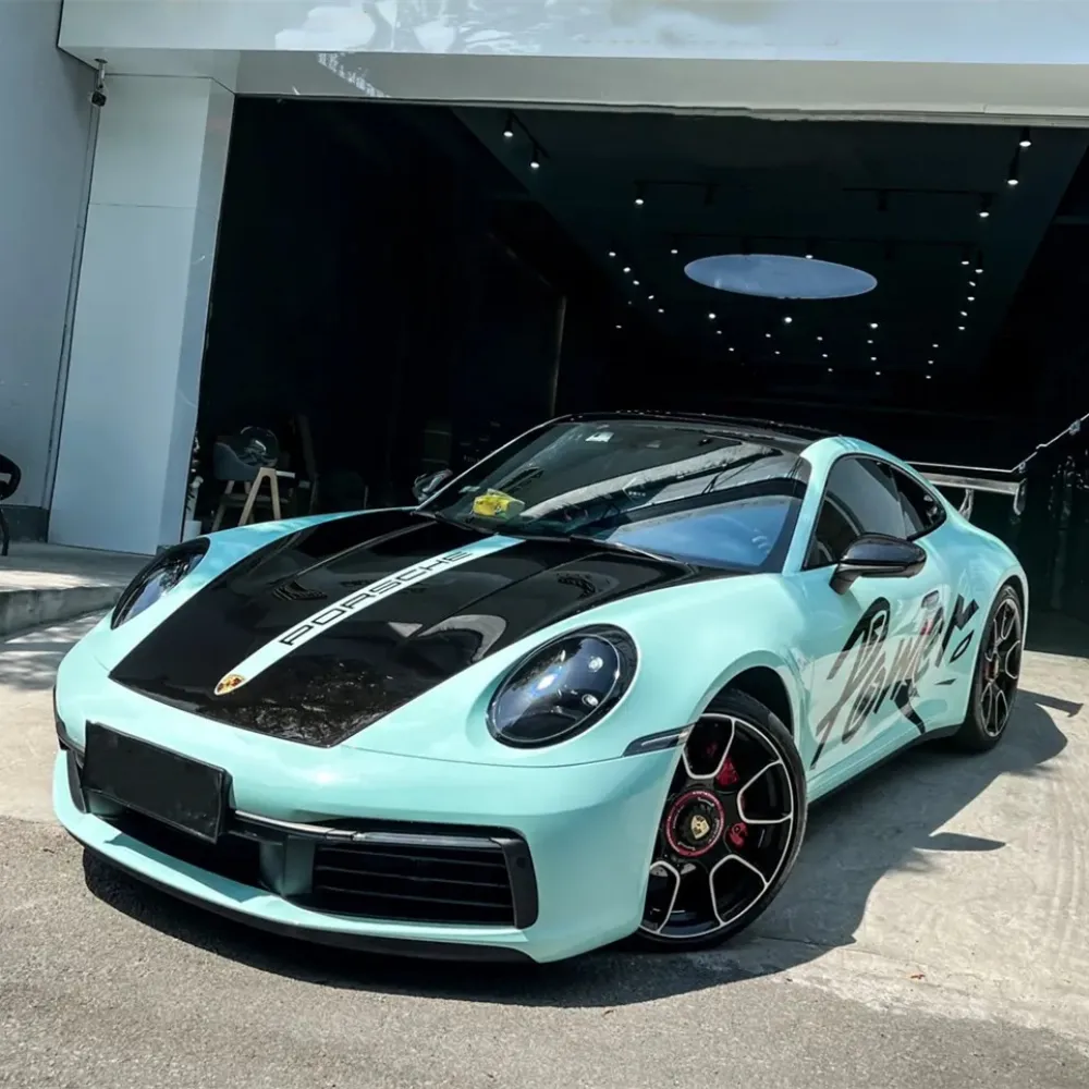 Ravoony Plus Glossy Cragginess Green Car Vinyl Wrap