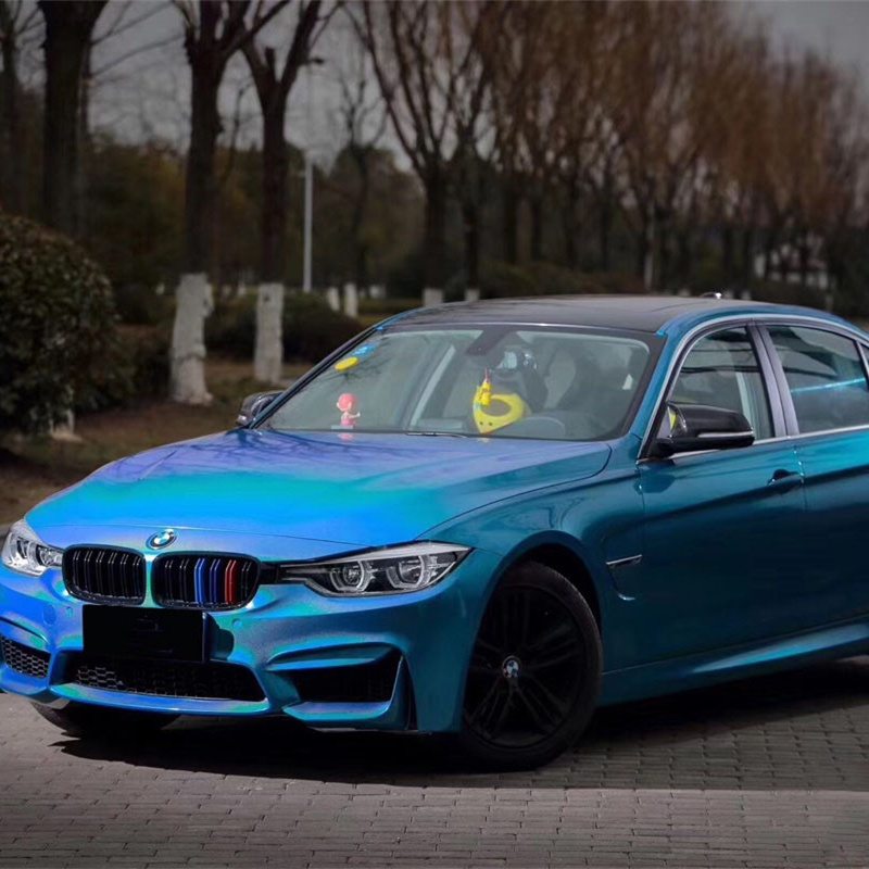 Ravoony Plus Glossy Laser Blue Car Vinyl Wrap