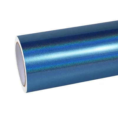 Ravoony Plus Glossy Laser Blue Car Vinyl Wrap 01